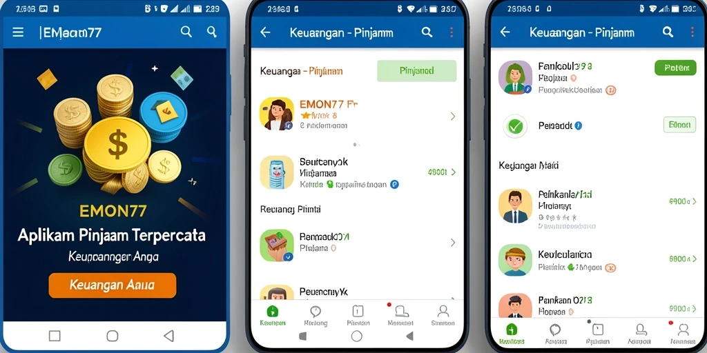 Antarmuka aplikasi EMON77 untuk pengajuan pinjaman yang memudahkan.