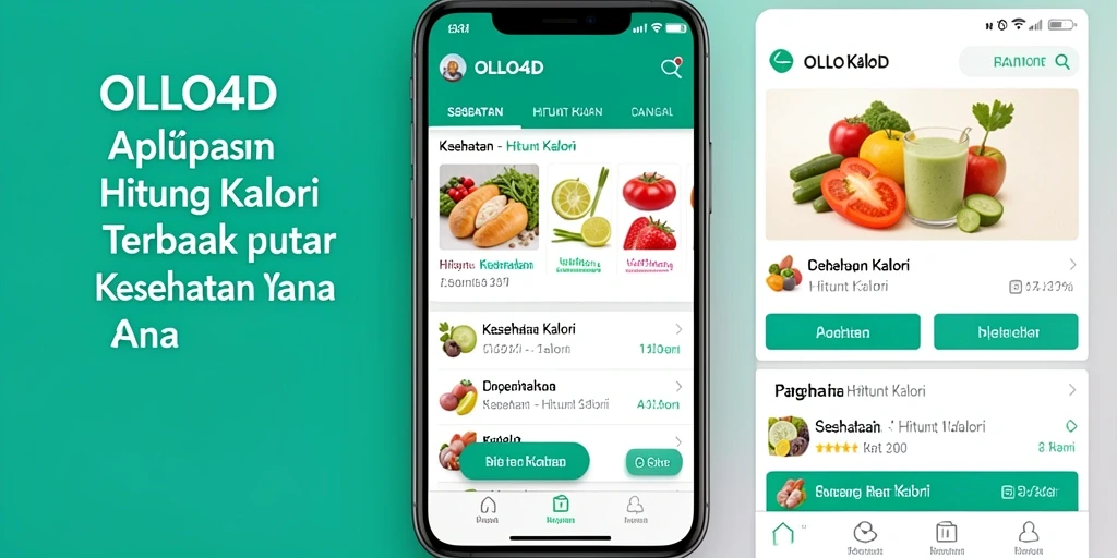 Tampilan antarmuka OLLO4D yang intuitif untuk menghitung kalori.