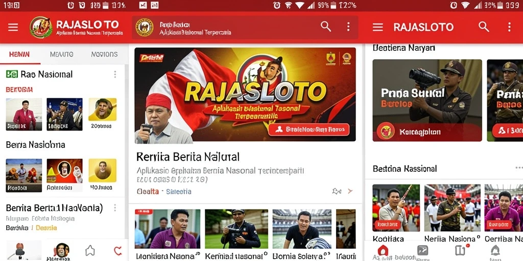 Antarmuka aplikasi RAJASLOTO yang sederhana dan informatif.