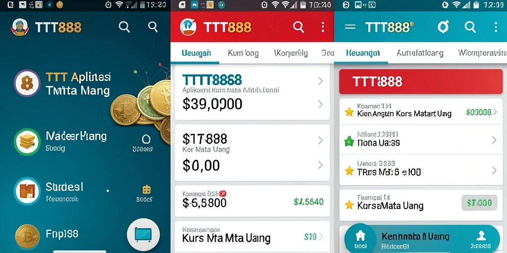 Antarmuka TTT888 menampilkan nilai tukar mata uang secara jelas dan informatif.